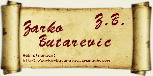 Žarko Butarević vizit kartica